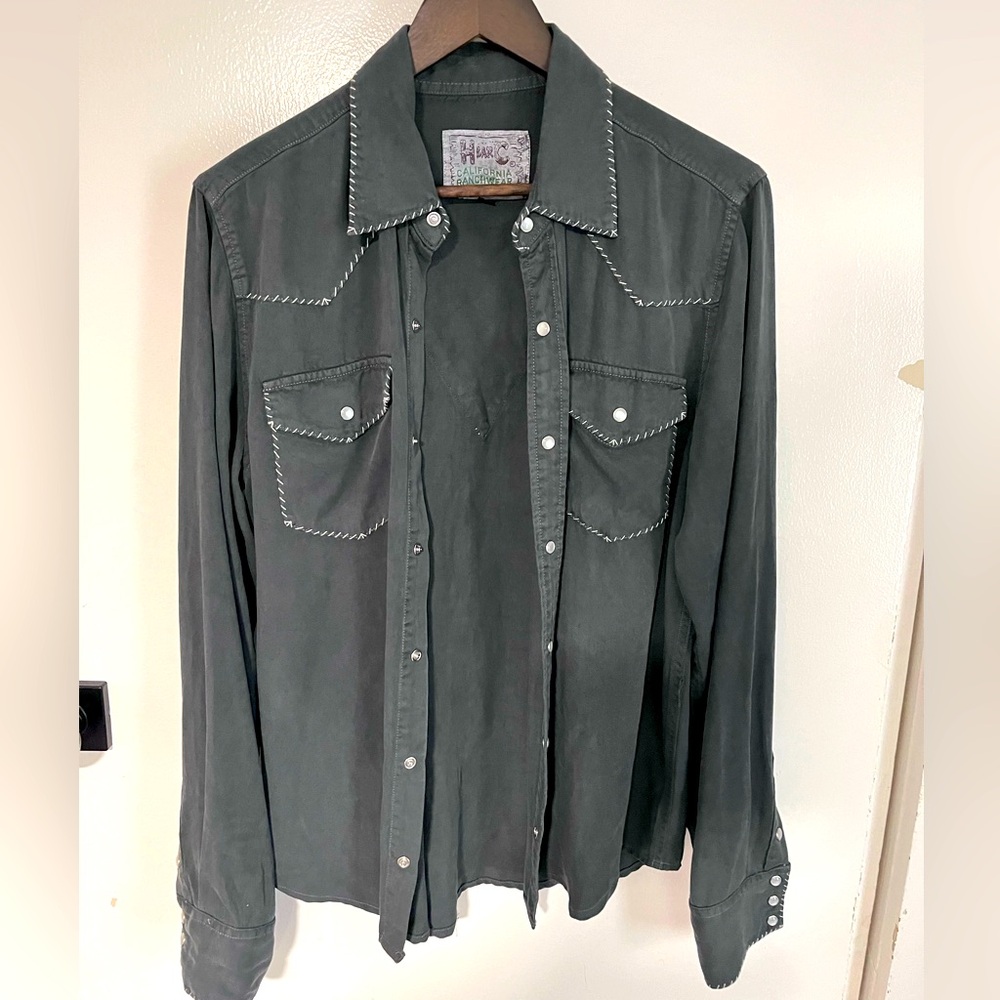 Western button shirt slim